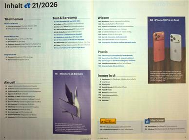 ct Magazin Inhaltsverzeichnis