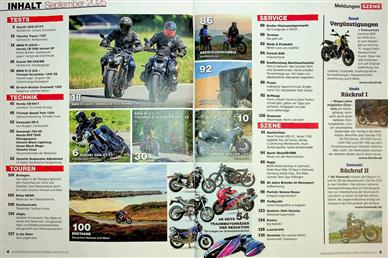 Motorrad News Inhaltsverzeichnis