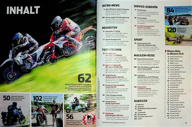 Motorrad News Inhaltsverzeichnis