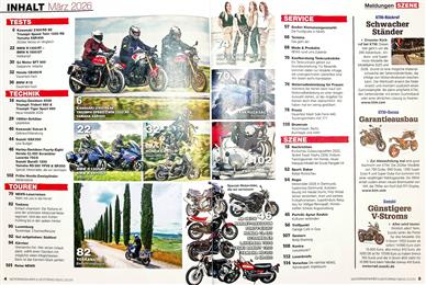 Motorrad News Inhaltsverzeichnis