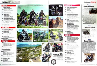 Motorrad News Inhaltsverzeichnis