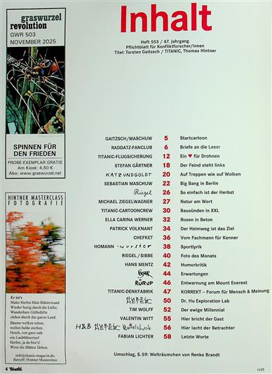 Titanic Inhaltsverzeichnis