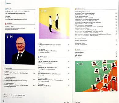 Arbeit und Arbeitsrecht - AuA Inhaltsverzeichnis