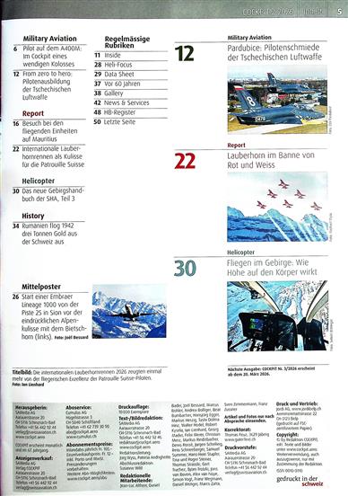 Cockpit (CH) Inhaltsverzeichnis