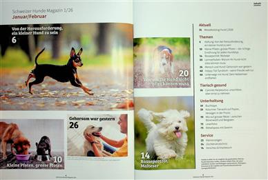 Hundemagazin Schweiz Inhaltsverzeichnis