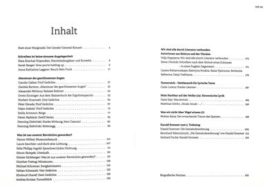 Manuskripte Inhaltsverzeichnis