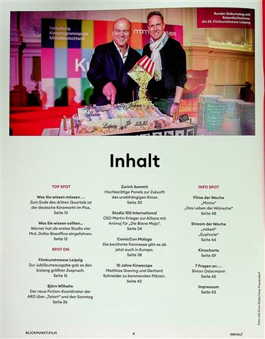 Blickpunkt Film Inhaltsverzeichnis