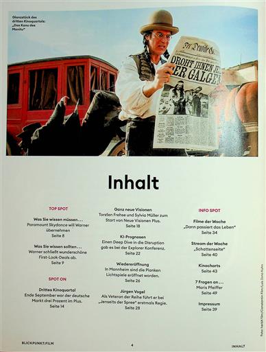 Blickpunkt Film Inhaltsverzeichnis