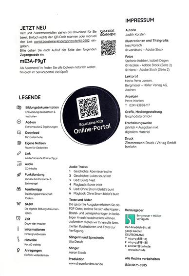 Bausteine Kindergarten Inhaltsverzeichnis