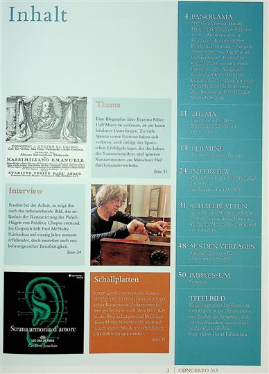 Concerto Inhaltsverzeichnis
