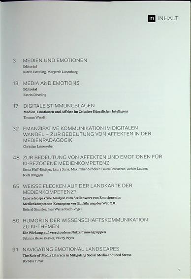 merz medien + erziehung Inhaltsverzeichnis