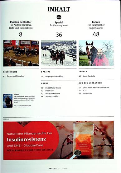 Passion Reitmagazin Inhaltsverzeichnis