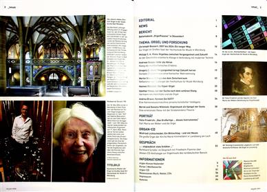Organ mit CD Inhaltsverzeichnis