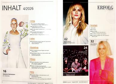 Erfolg Magazin Inhaltsverzeichnis