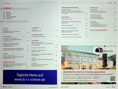 b.i.t. online Inhaltsverzeichnis
