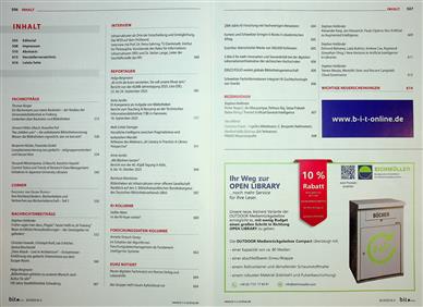 b.i.t. online Inhaltsverzeichnis