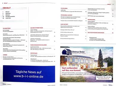 b.i.t. online Inhaltsverzeichnis