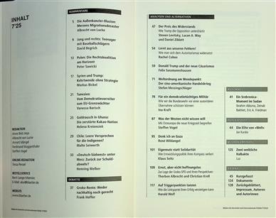 Blätter für deutsche und internationale Politik Inhaltsverzeichnis