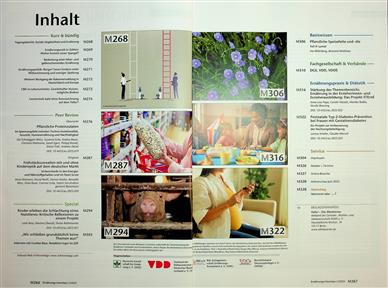 Ernährungs Umschau Inhaltsverzeichnis