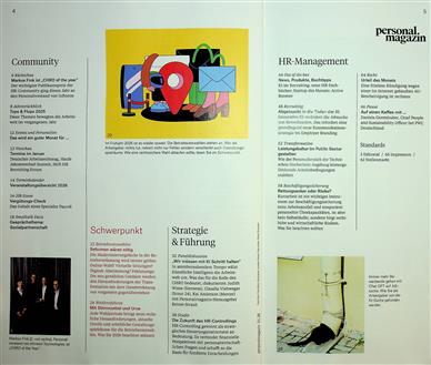 Personalmagazin Inhaltsverzeichnis