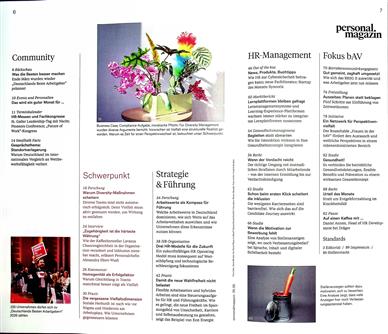 Personalmagazin Inhaltsverzeichnis