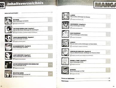 Manga ISSHO Inhaltsverzeichnis