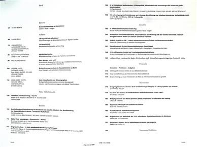 Zeitschrift für Bankrecht und Bankwirtschaft - ZBB Inhaltsverzeichnis