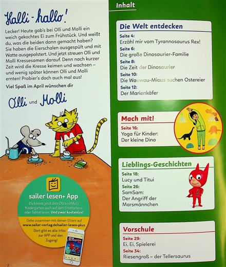  Olli & Molli Kindergarten Abo 35% Rabatt auf Mini- und Geschenkabo 